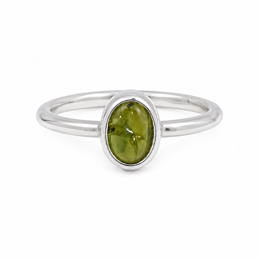 Olive Peridot Ring