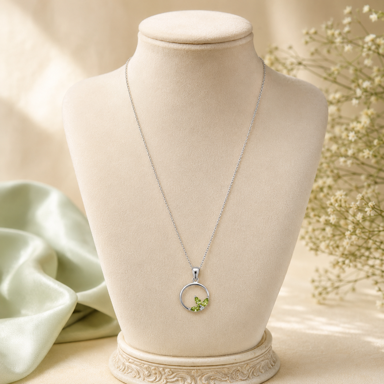 Peridot Fern Necklace