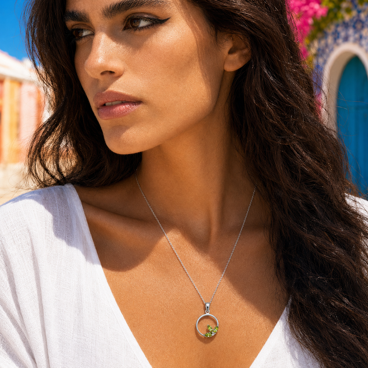 Peridot Fern Necklace