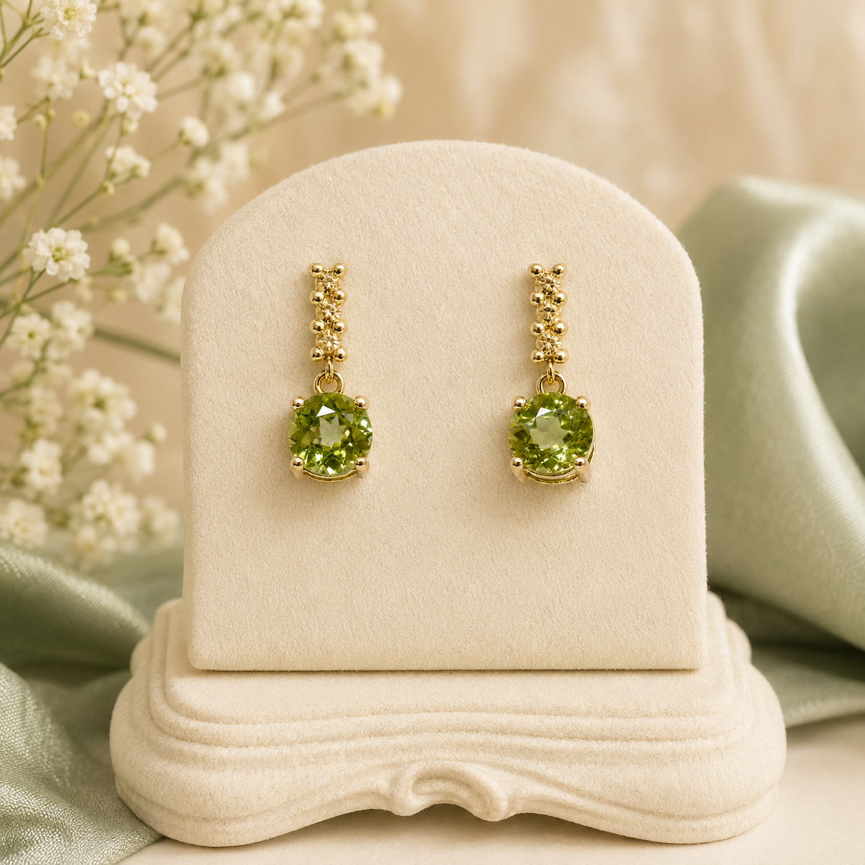 Peridot & Diamond Radiance Earrings