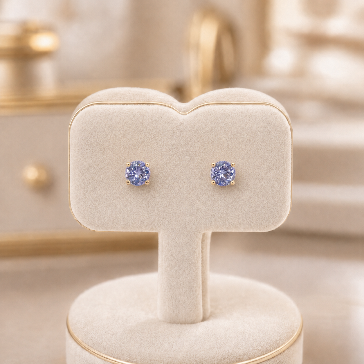 Tanzanite Gold Earrings