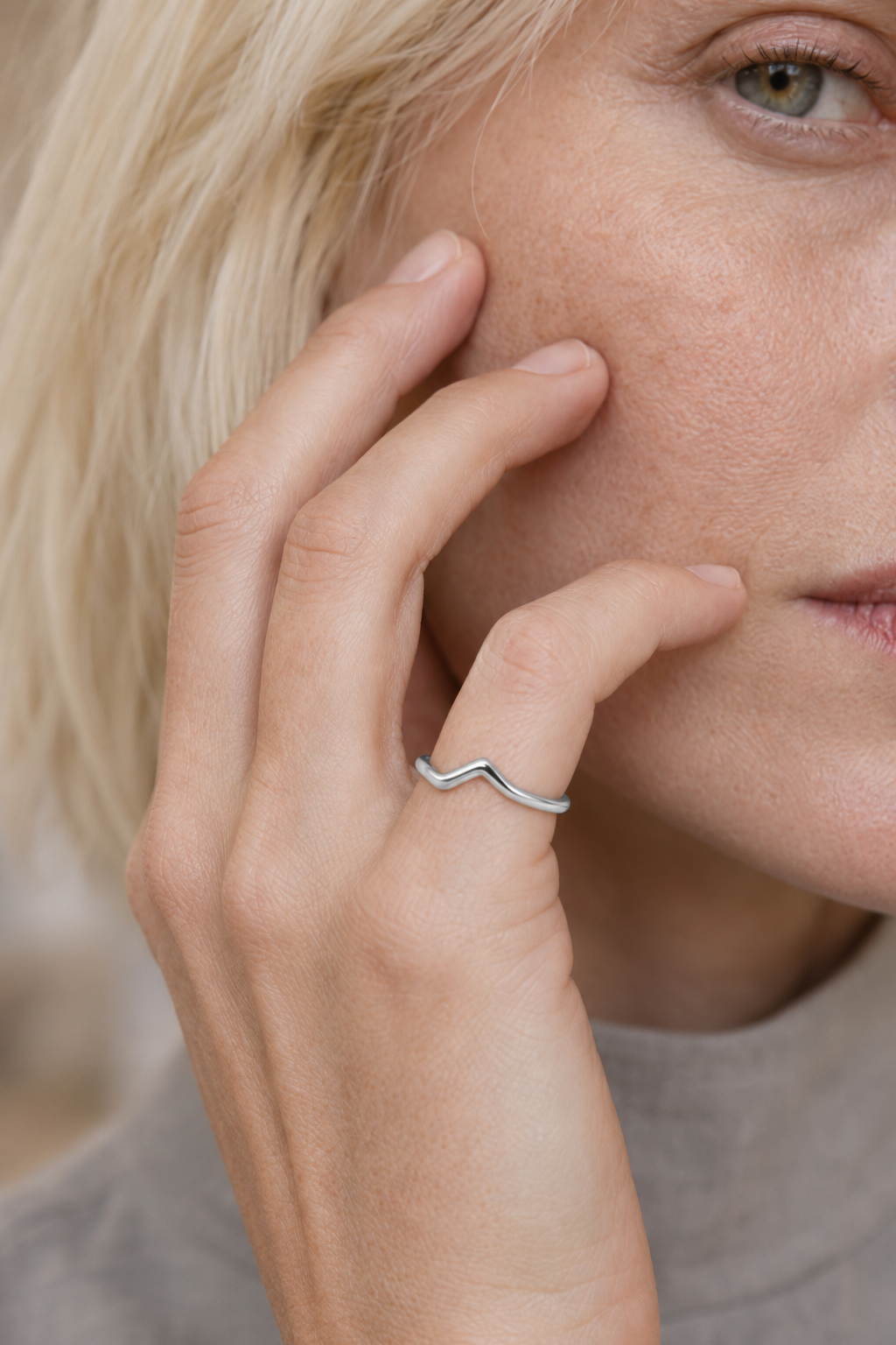 Sterling Silver Wave Ring