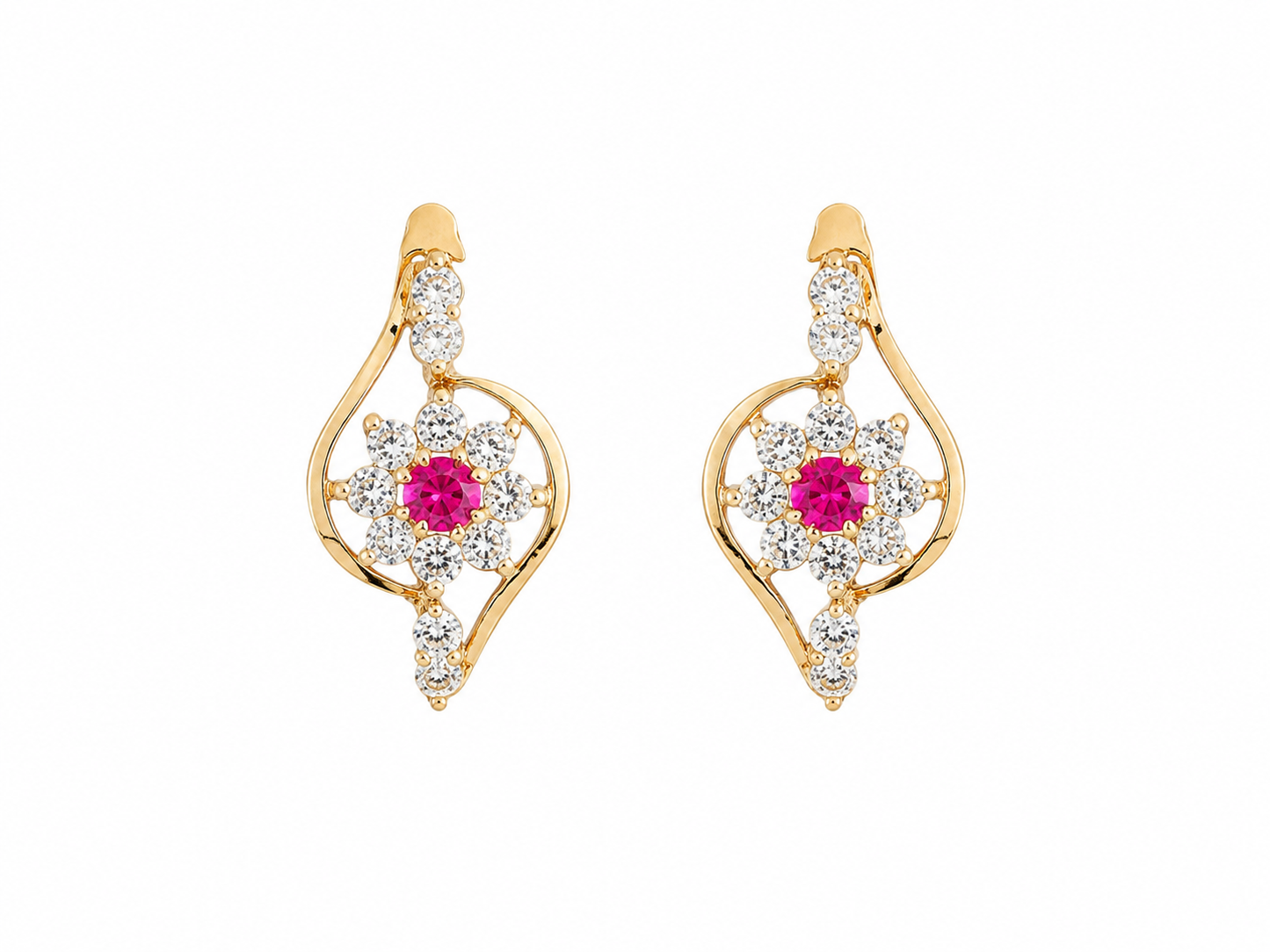Pre-loved 18ct Ruby and Diamond Earrings