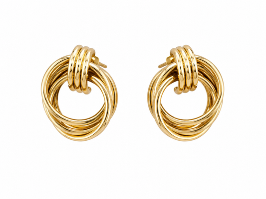 Pre-loved 9ct Woven Knot Earrings