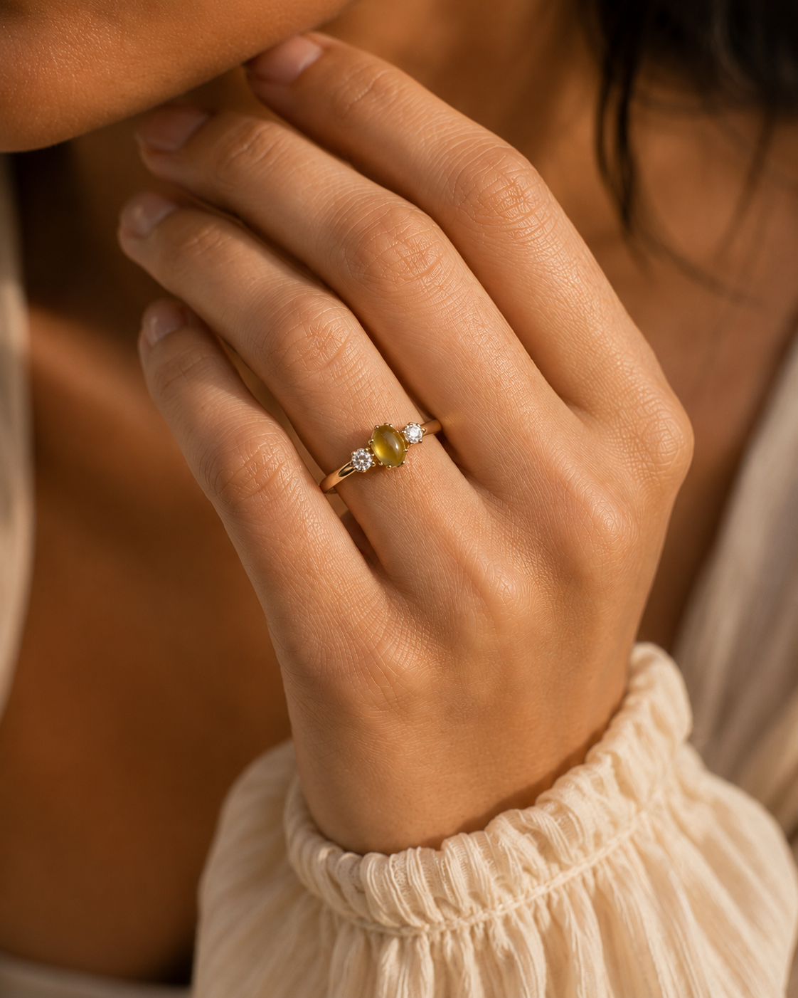 Pre-loved 22ct Chrysoberyl Cat's Eye Ring