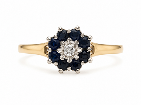 Pre-loved Midnight Sapphire Bloom Ring