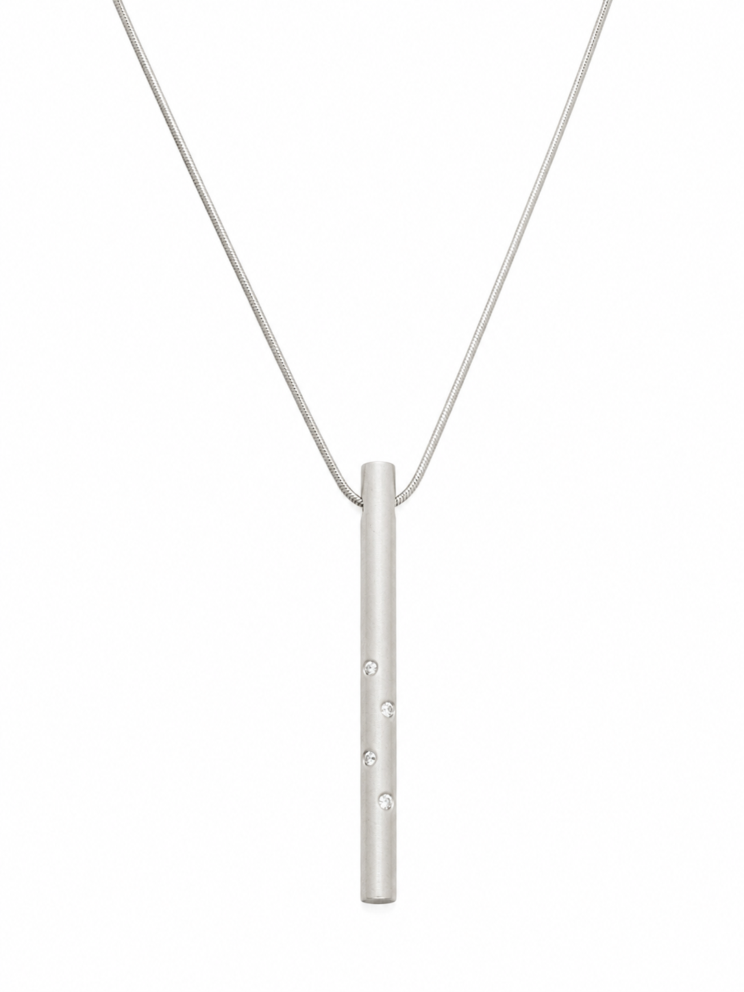 Handmade Sterling Silver Cubic Zirconia Pendant Necklace