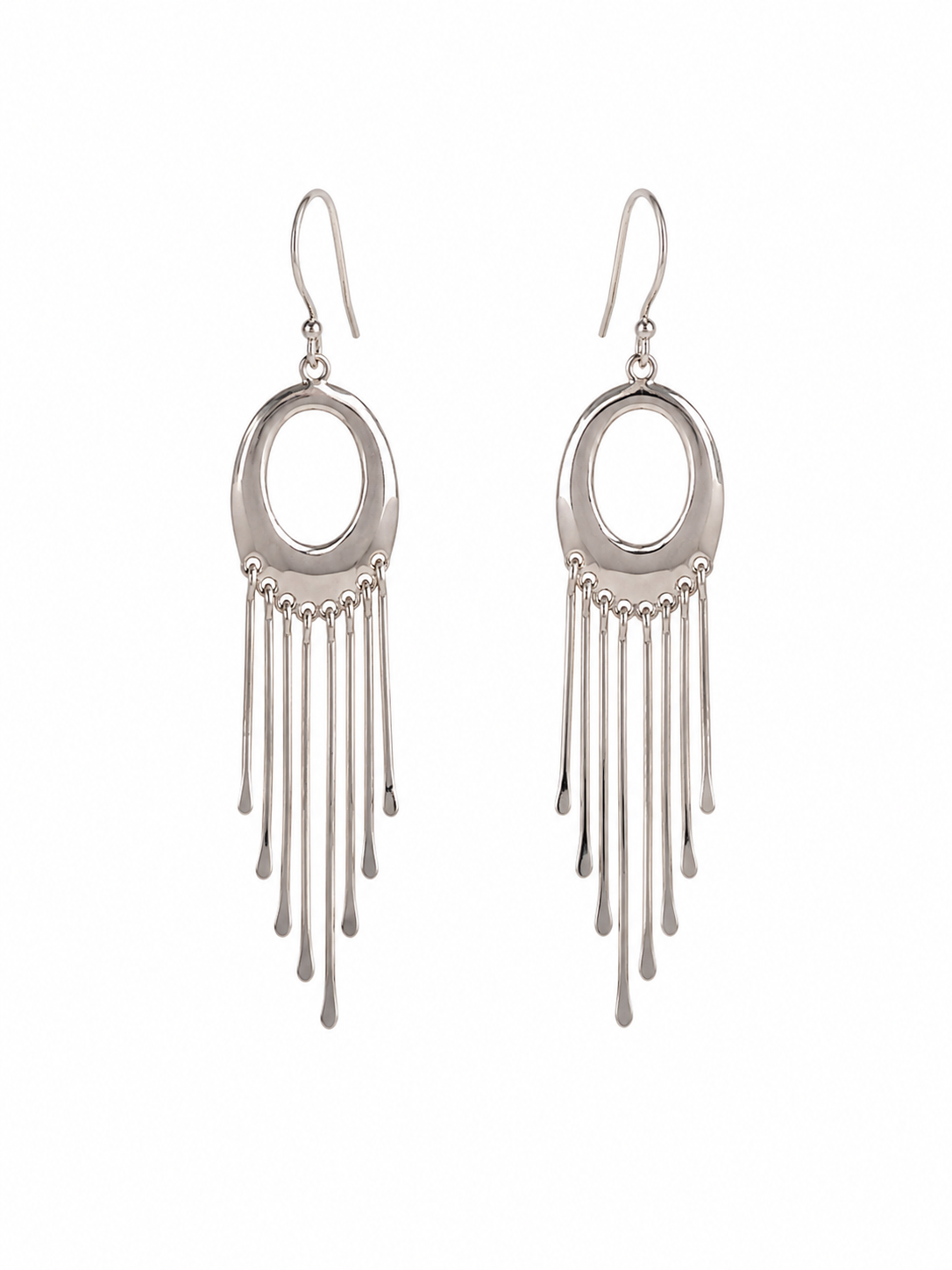 Sterling Silver Fringe Drop Earrings