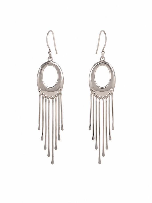 Sterling Silver Fringe Drop Earrings