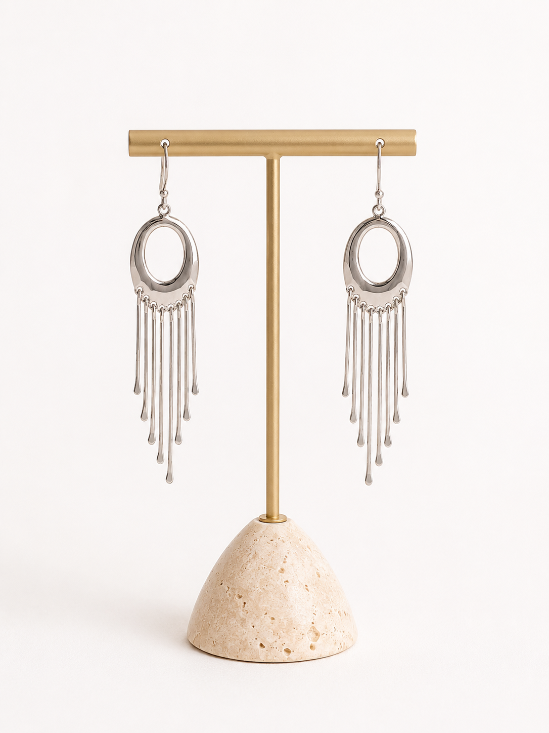 Sterling Silver Fringe Drop Earrings