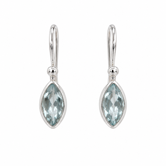 Pretty Marquise Facetted Gemstone Earrings