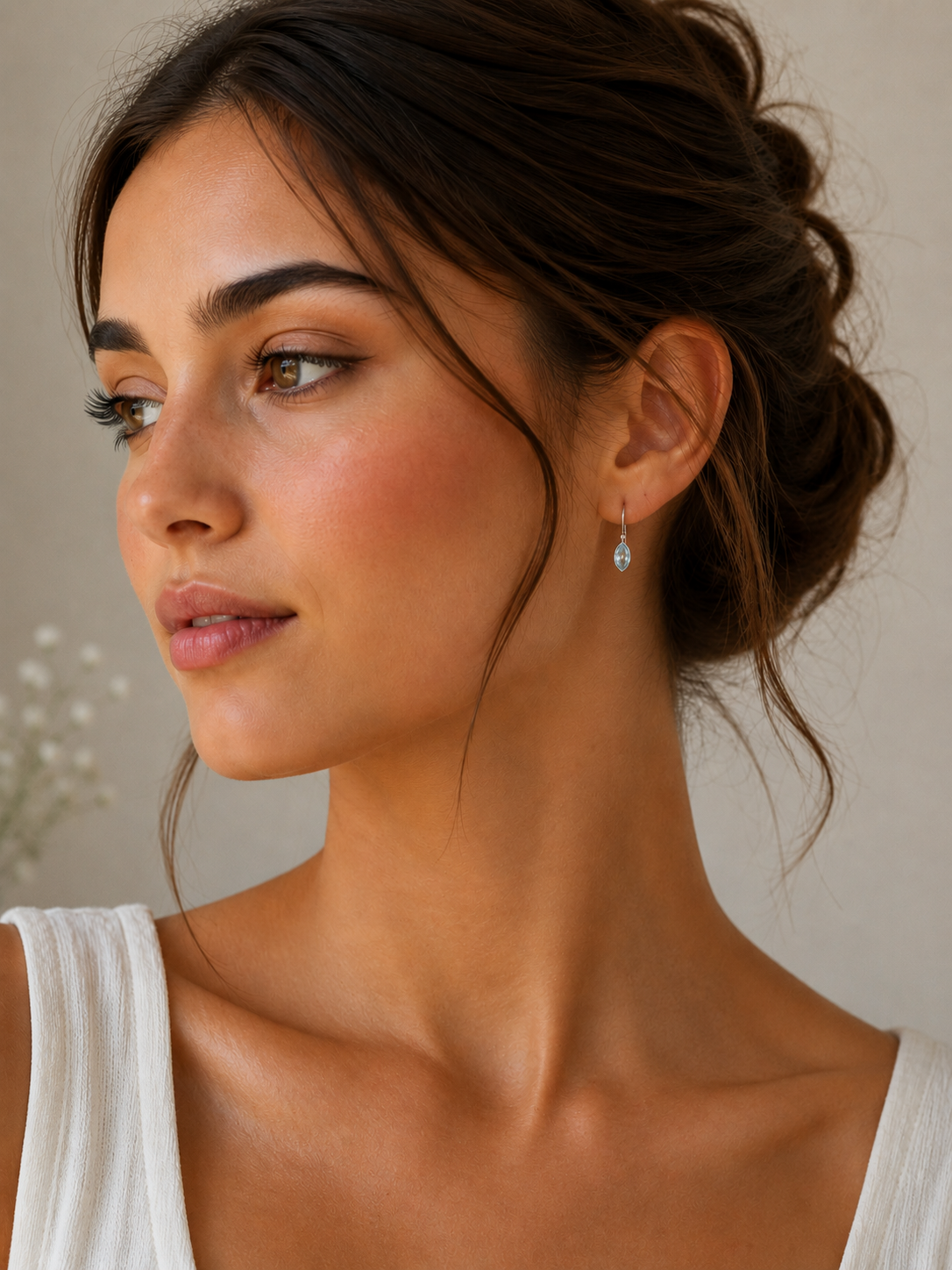 Pretty Marquise Facetted Gemstone Earrings