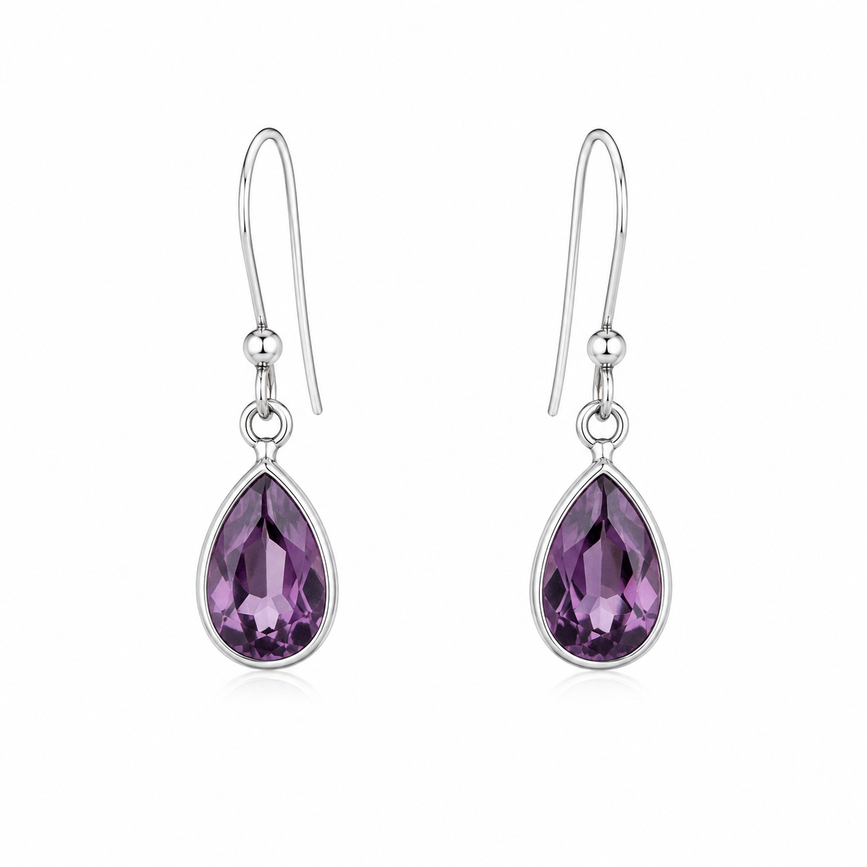 Amethyst Teardrop Earrings
