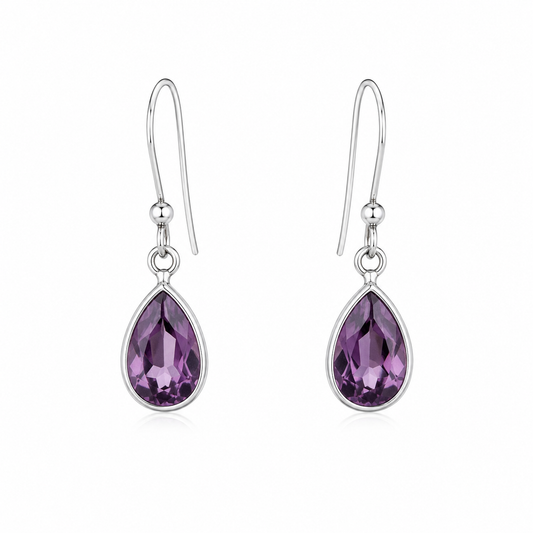 Amethyst Teardrop Earrings