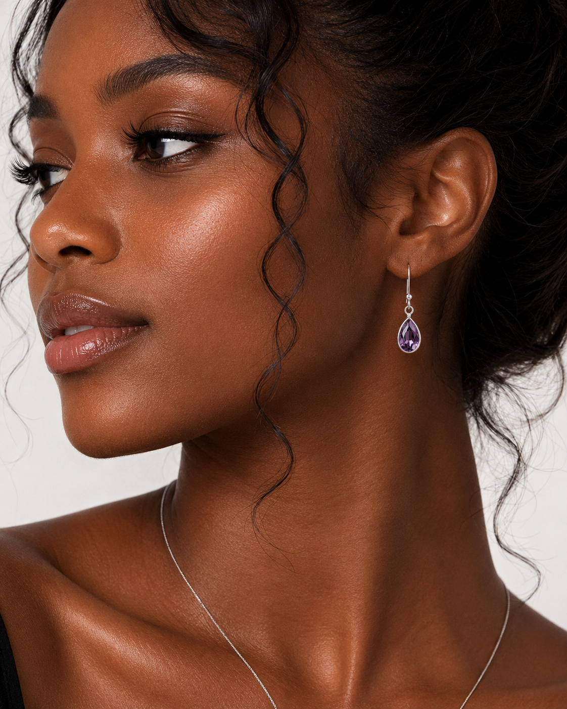 Amethyst Teardrop Earrings