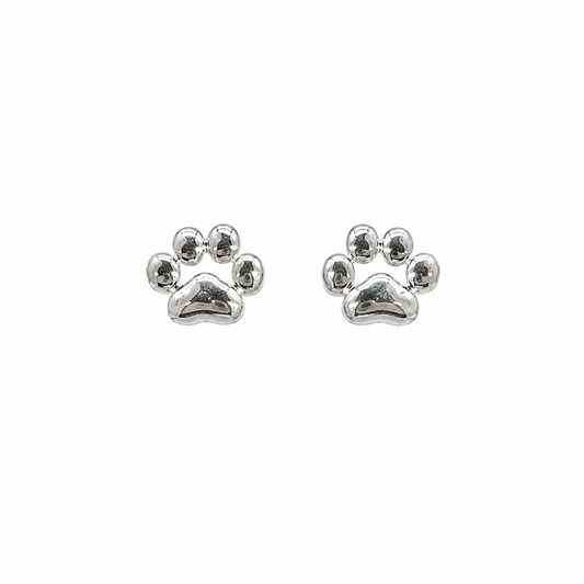 Sterling Silver Paw Print Bottled Earrings 