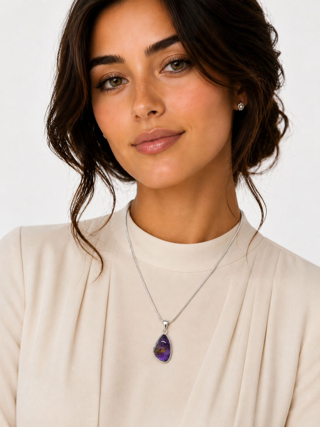 Ametrine Sterling Silver Pendant Necklace