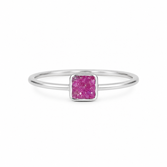 Natural Ruby Crystal Ring