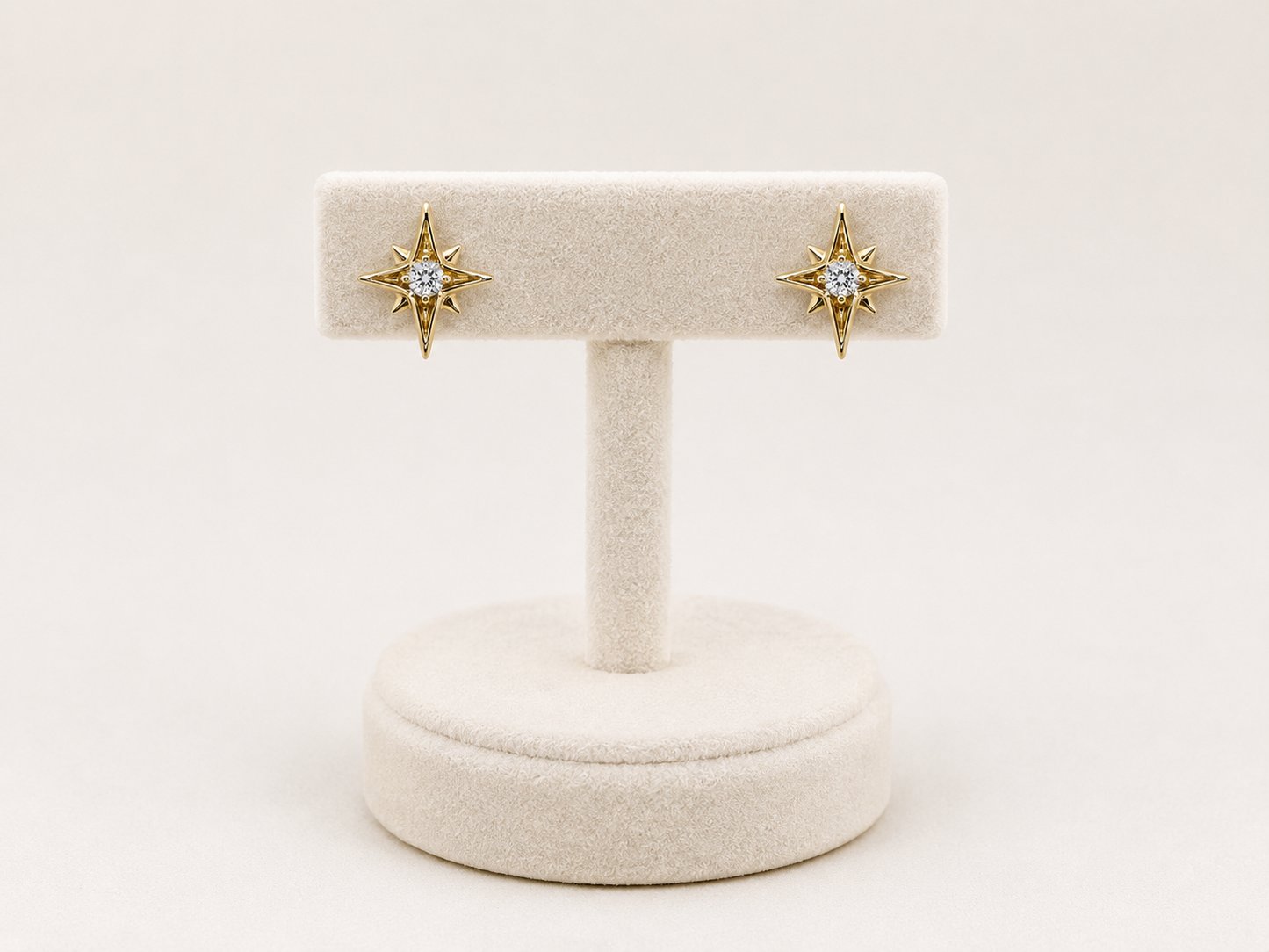 Blue Topaz Gold Vermeil Star Earrings