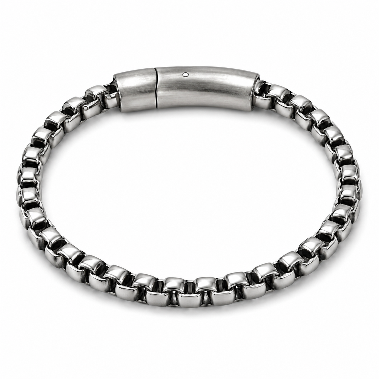 UNIQUE &CO. Stainless Steel Box Chain Bracelet