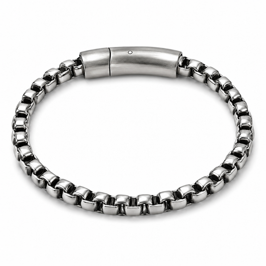 UNIQUE &CO. Stainless Steel Box Chain Bracelet