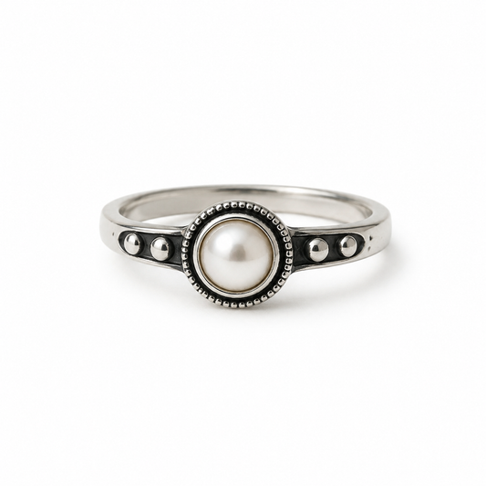 Freshwater Half Pearl Ring