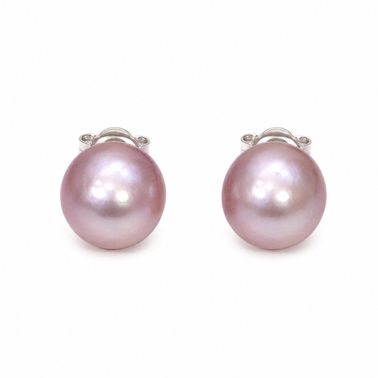 Freshwater Pink Pearl Stud Earrings