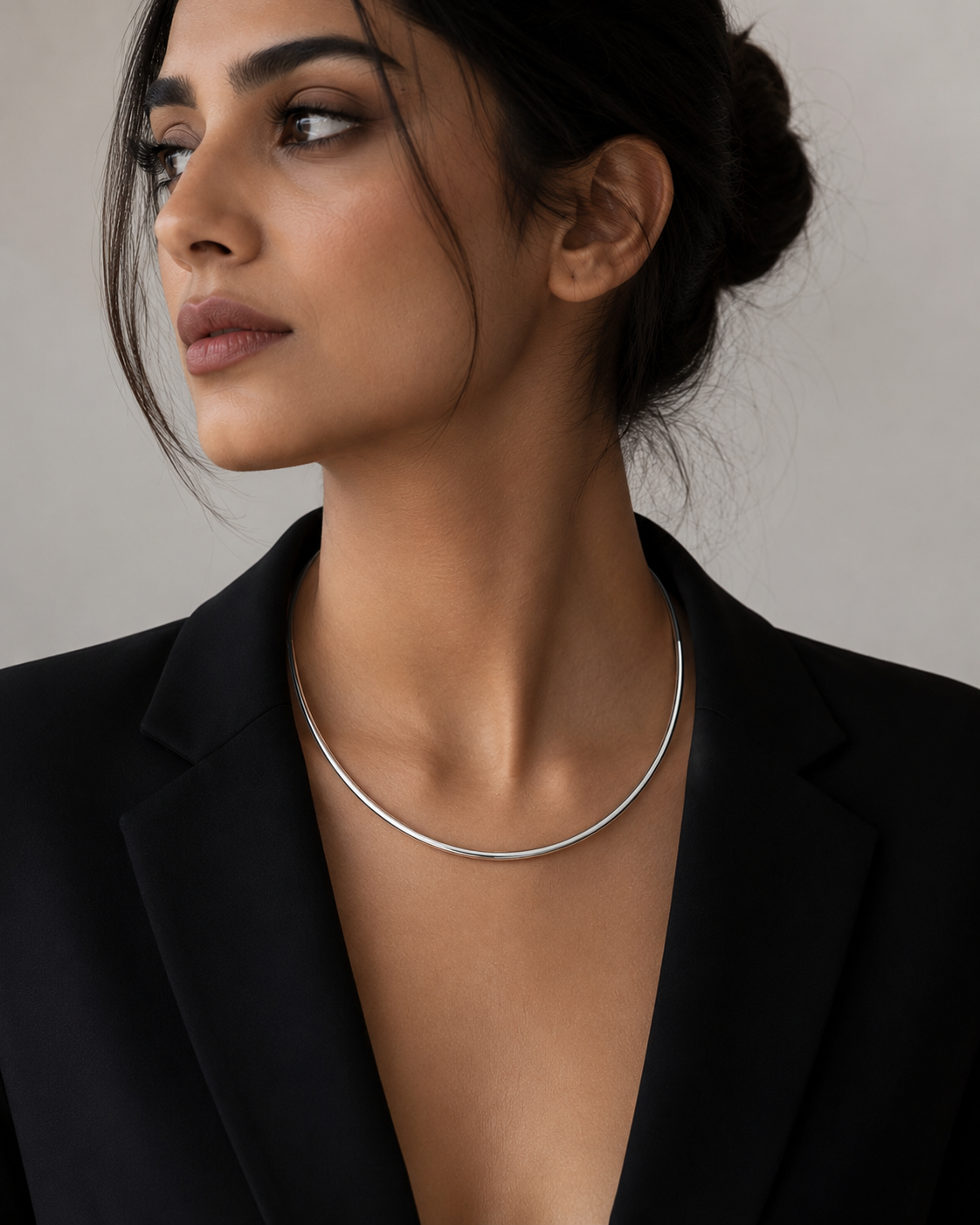 D Shaped Torc Necklace