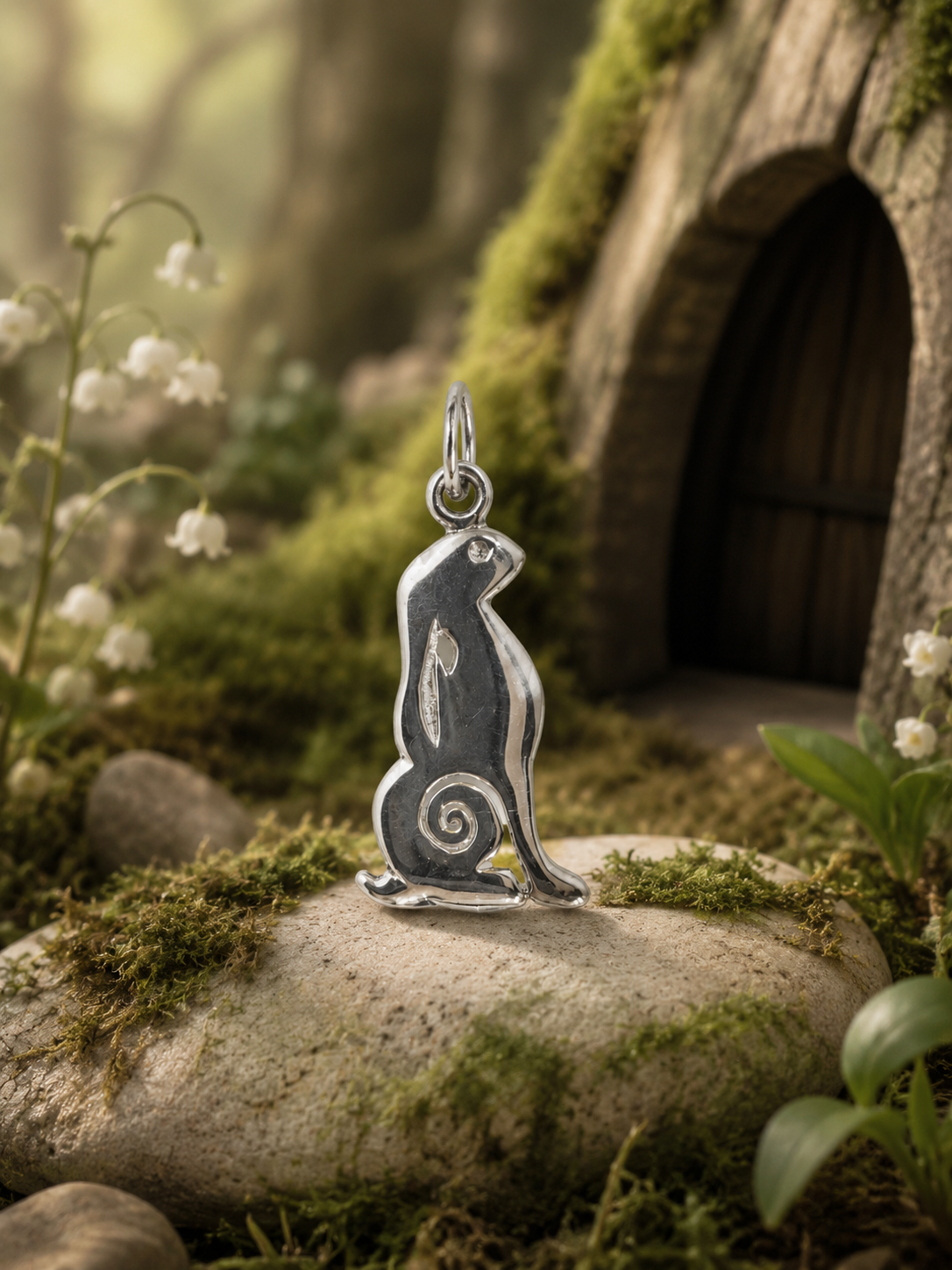 Moon Gazing Hare Pendant