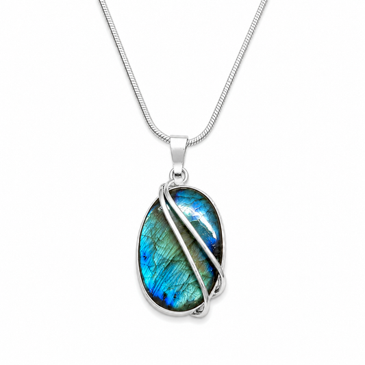 Unique Iridescent Labradorite Necklace