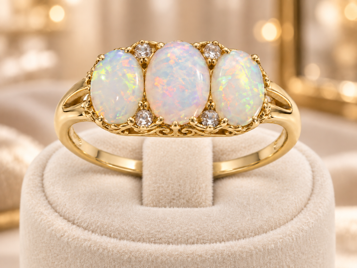 Pre-loved 18ct 3 Opal Ring