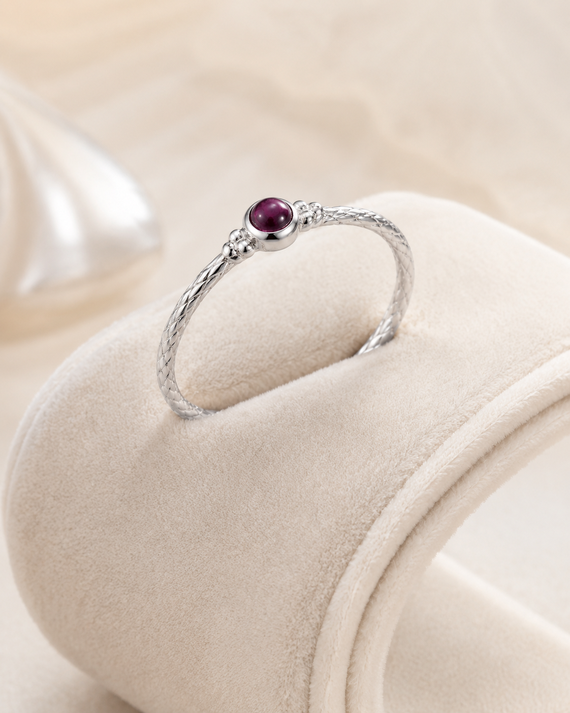 Dainty Garnet Ring