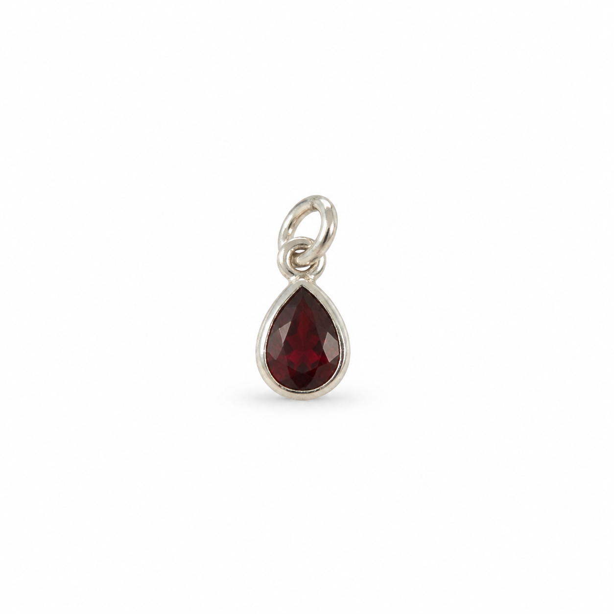 Mini Garnet Teardrop Pendant