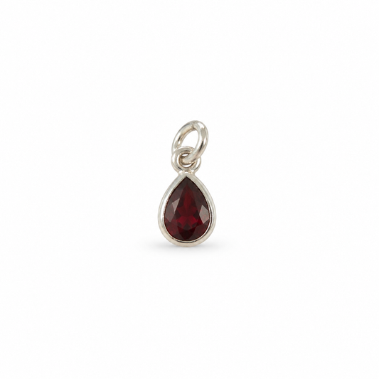 Mini Garnet Teardrop Pendant
