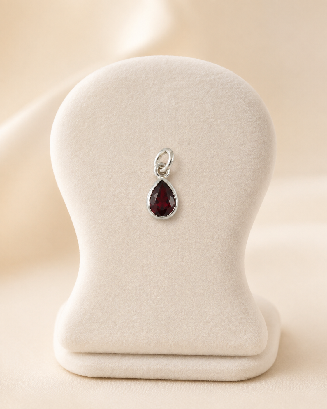 Mini Garnet Teardrop Pendant