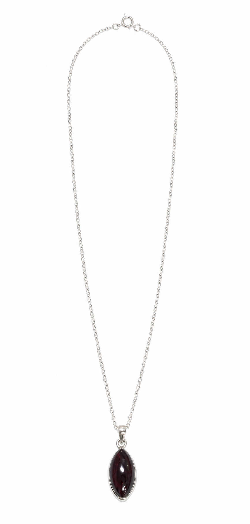 Deep Red Garnet Marquise Necklace