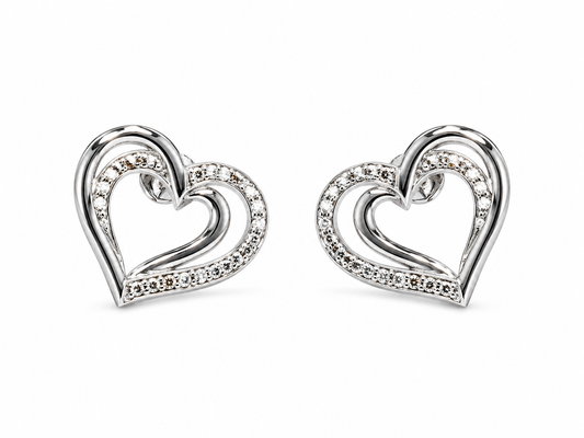 Silver Heart Earrings