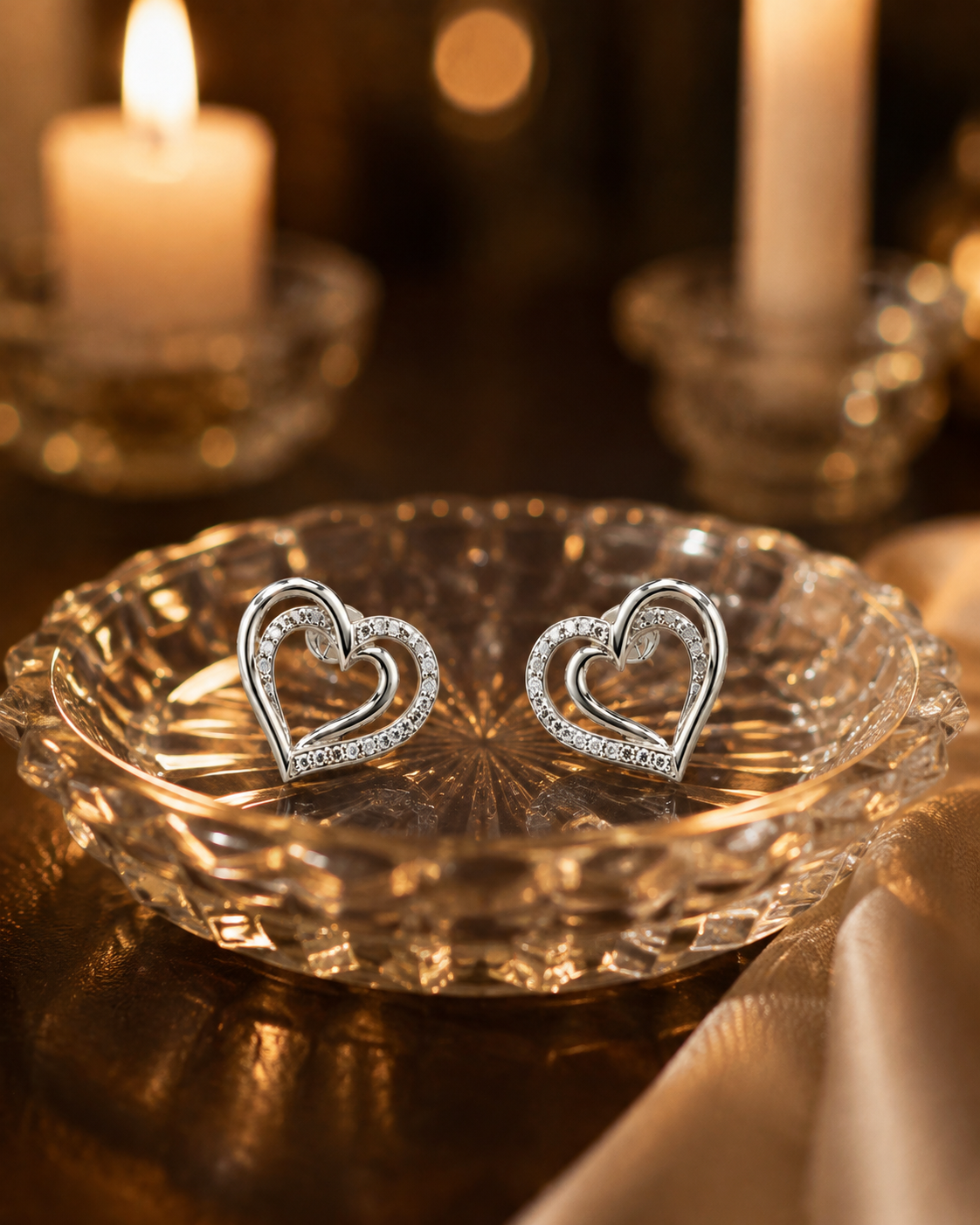 Silver Heart Earrings