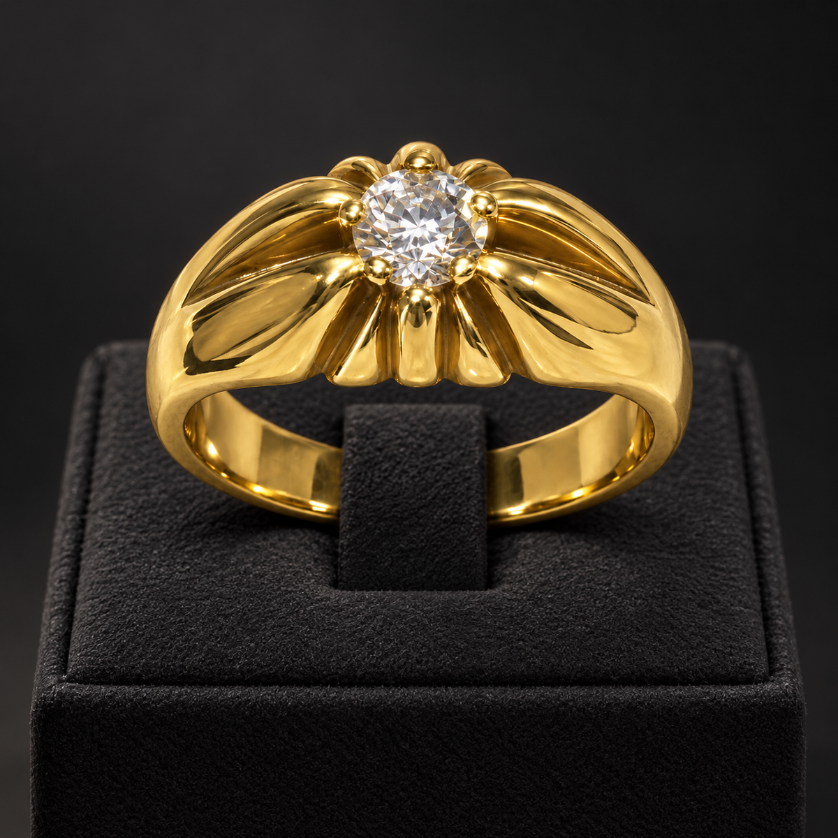 18ct Solitaire Old Cut Diamond Ring