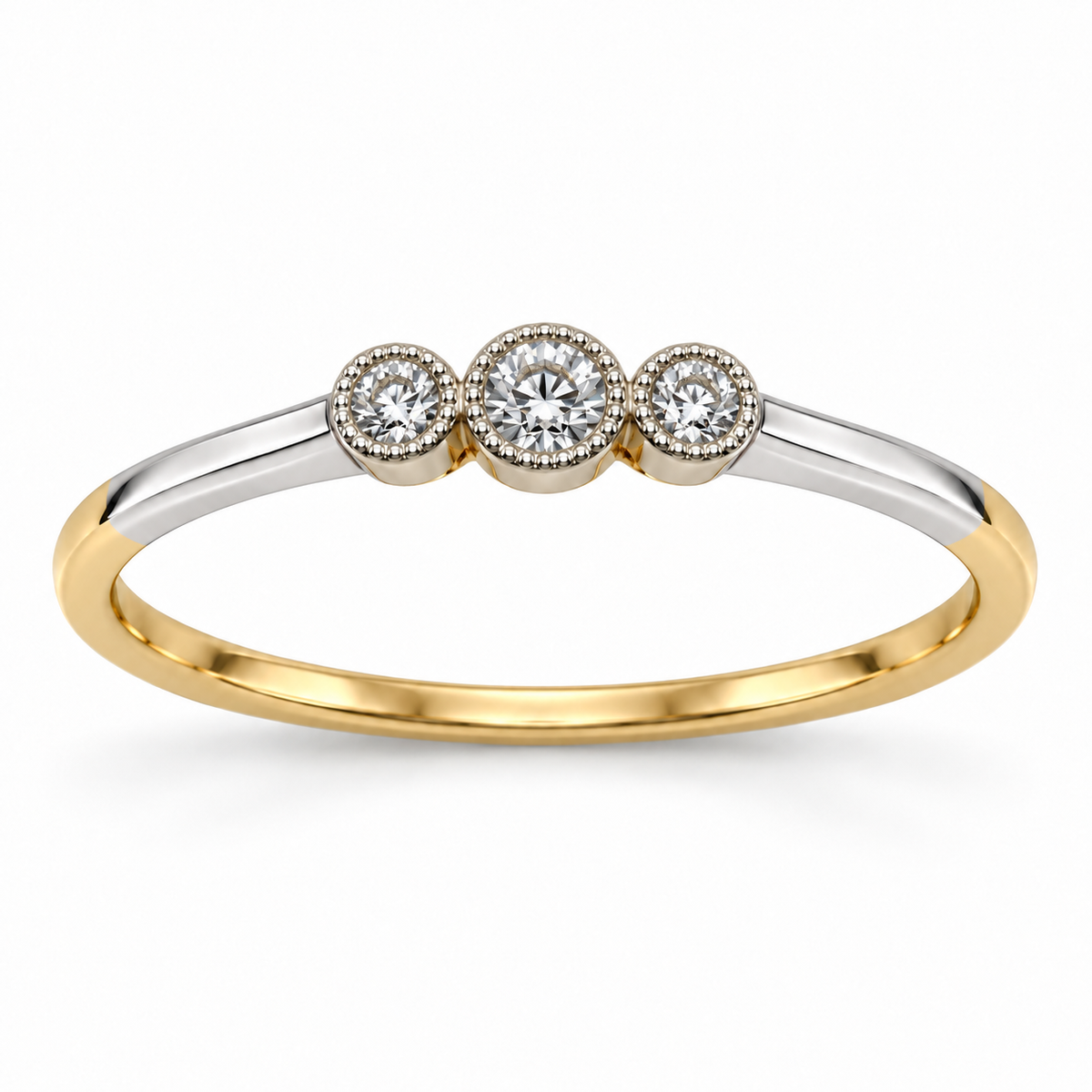 18ct Trio Diamond Pre-Loved Ring