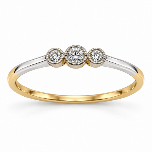 18ct Trio Diamond Pre-Loved Ring