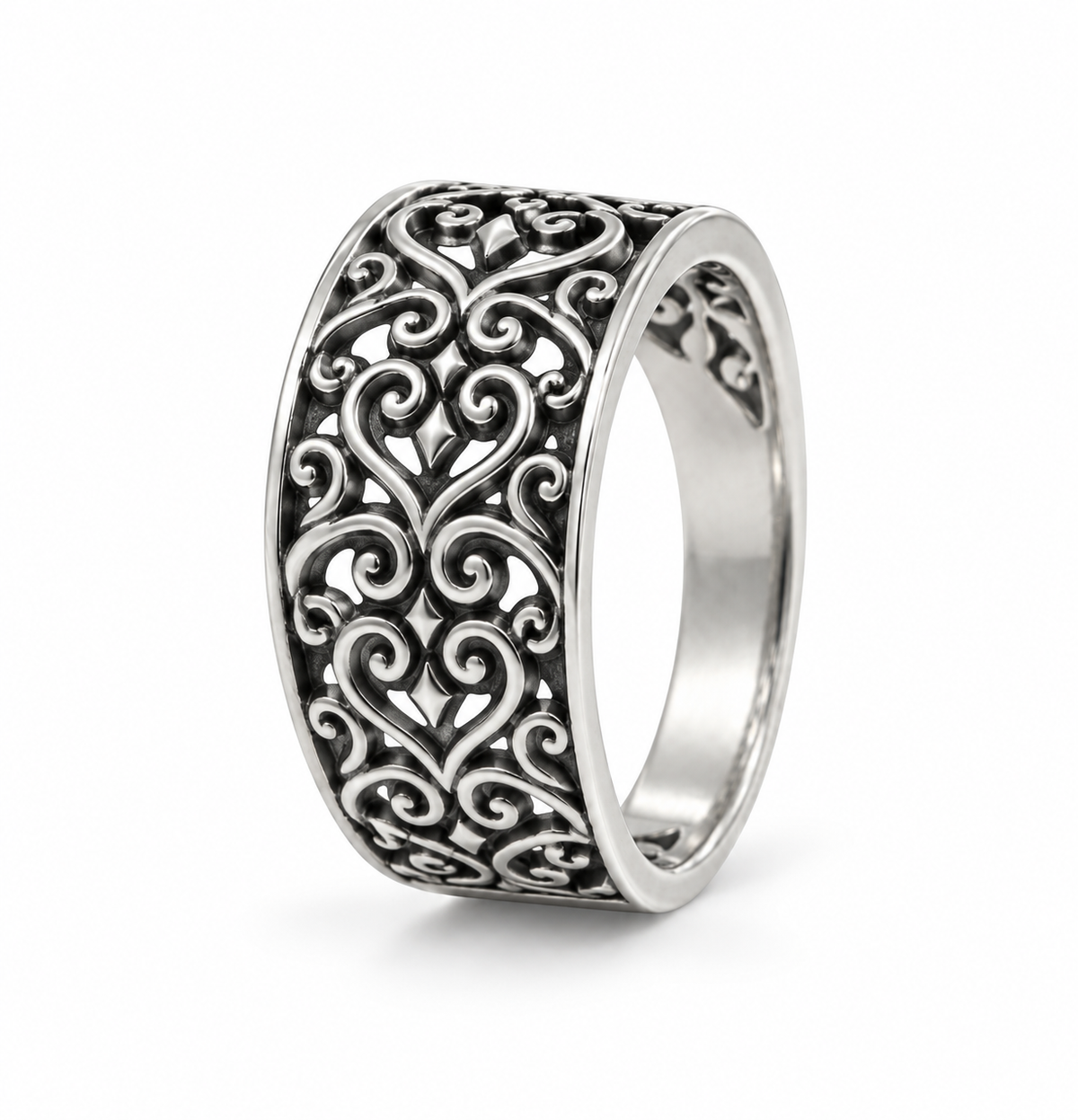 Openwork Heart Detail Ring