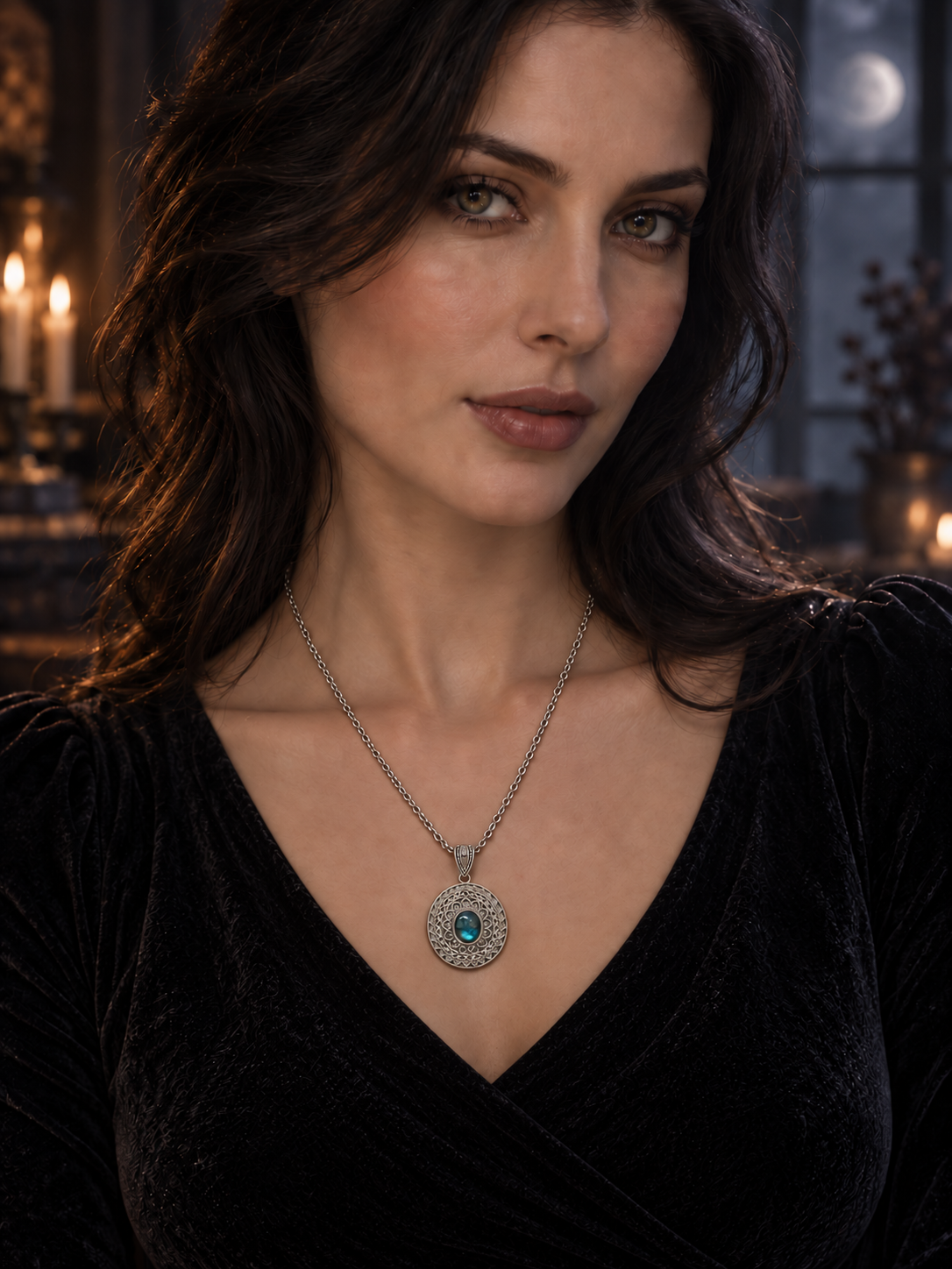 Intricate Labradorite Pendant Necklace