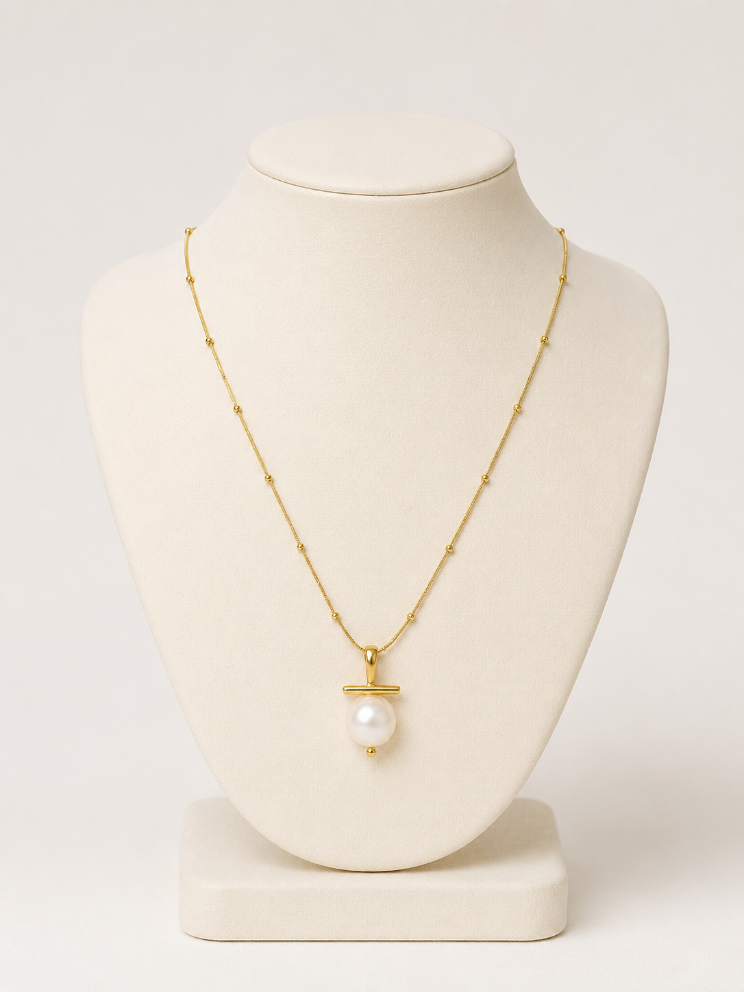 Freshwater Pearl Planet Chain Necklace