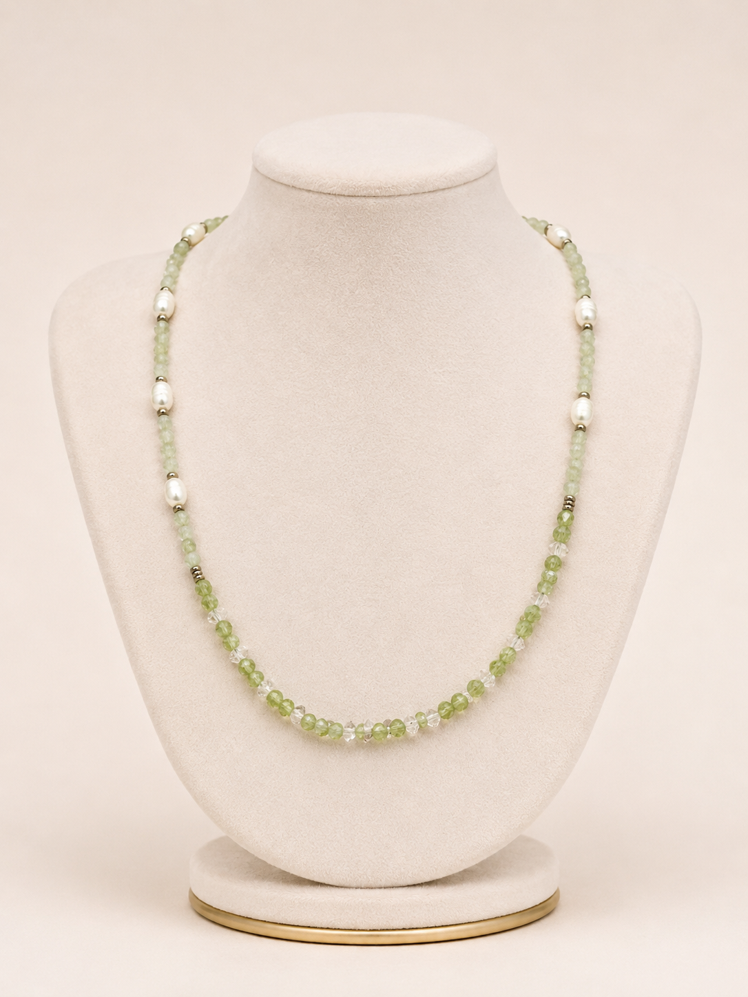 Peridot, Aquamarine & Freshwater Pearl Necklace