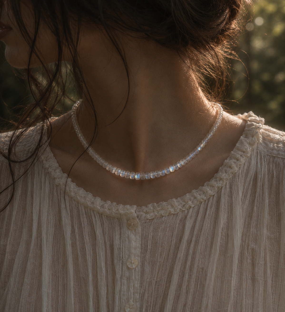 Moonstone Beaded Necklace