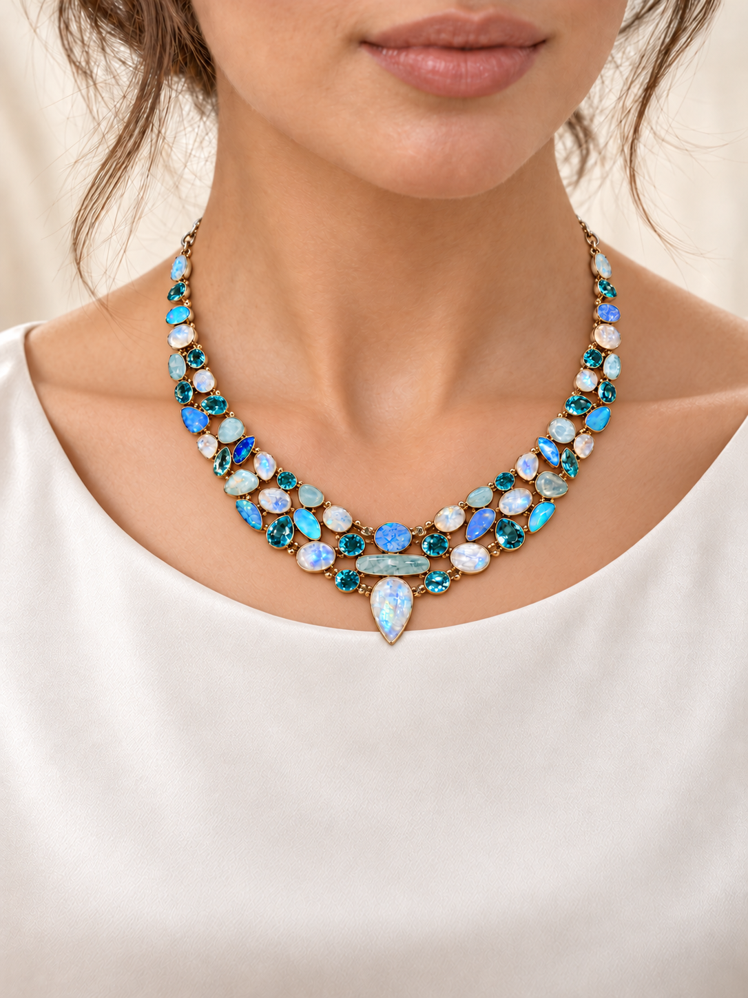 Blue Mosaic Necklace
