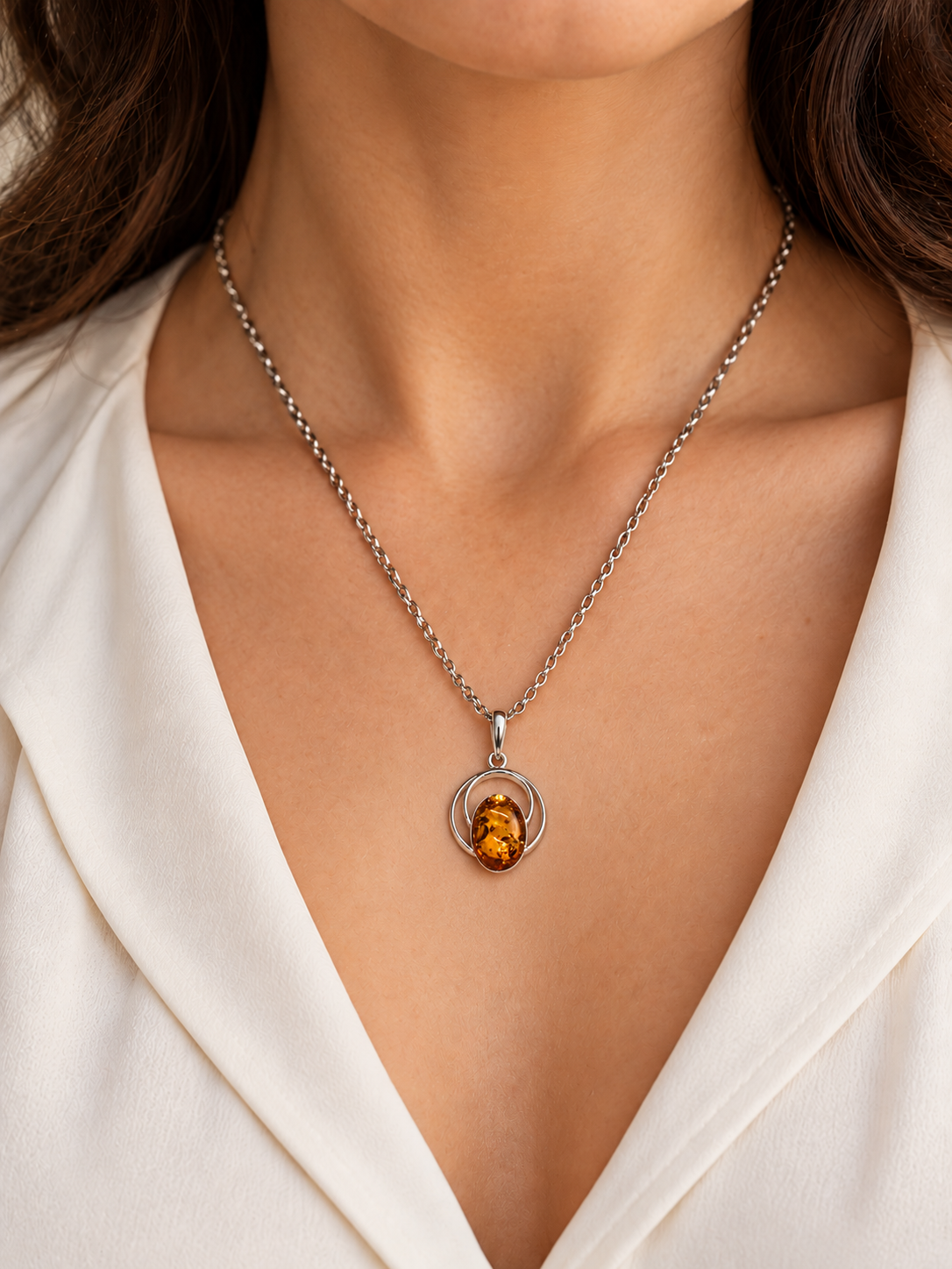 Amber Halo Pendant