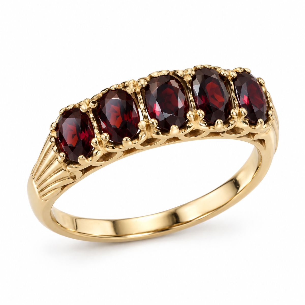 9ct Gold Pre-loved Garnet Ring