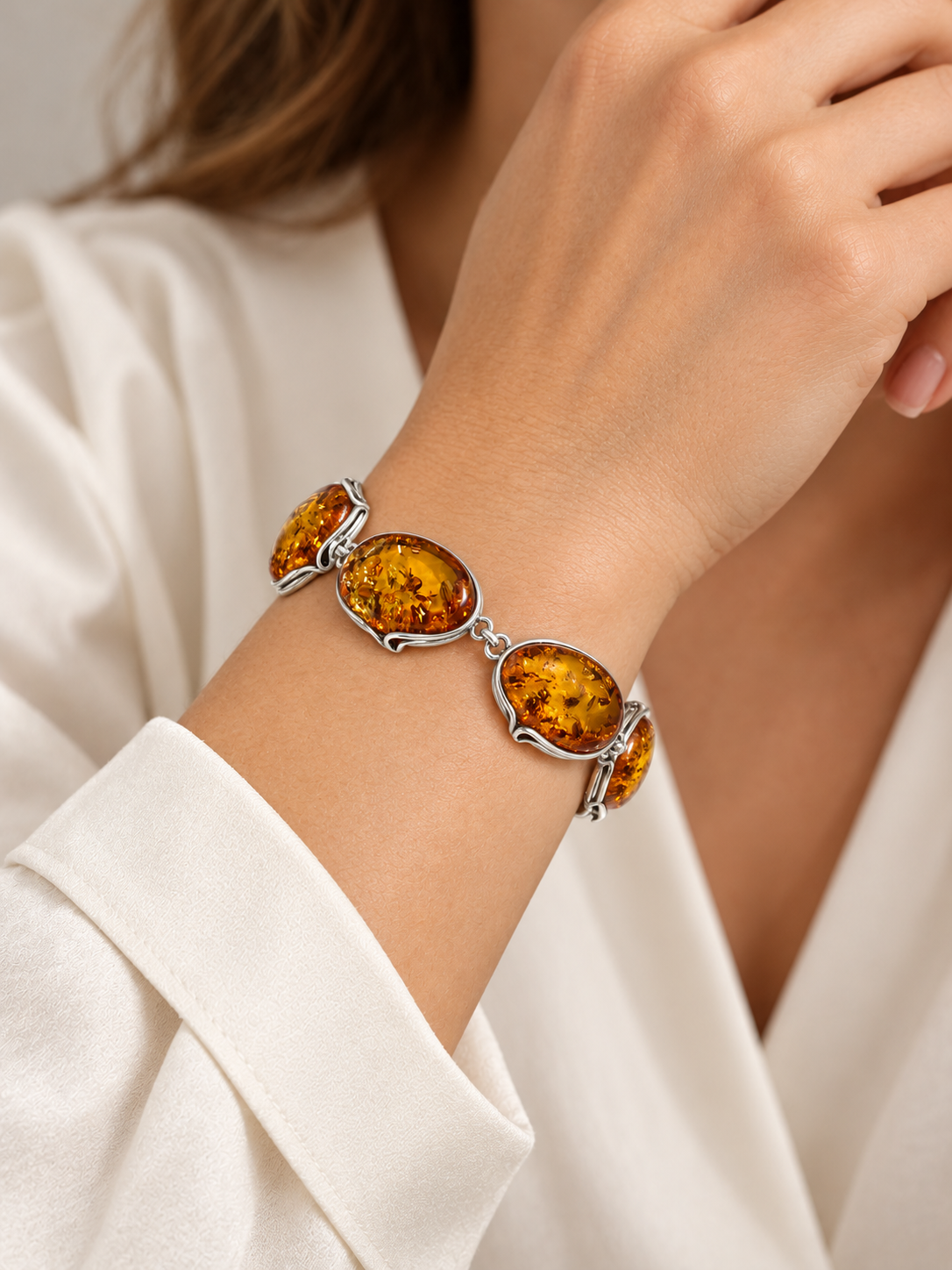 5 Amber Chunky Bracelet